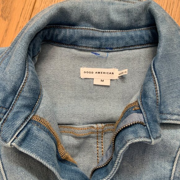 Women's Good American Fit For Success Jumpsuit Denim Jean Light Blue Size M - Picture 6 of 15